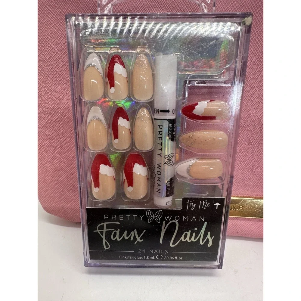 Tartan + Twine Pink Makeup Bag Press On Nails Nail Wrap Stickers Beauty‎ Lot